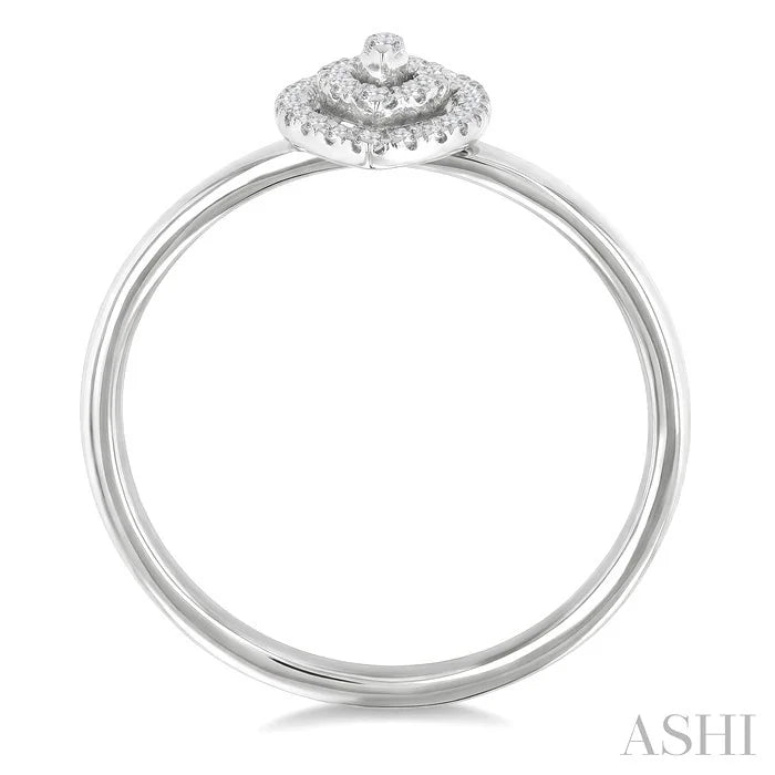 Marquise Shape Petite Halo Diamond Fashion Ring