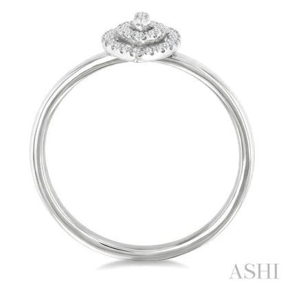 Marquise Shape Petite Halo Diamond Fashion Ring
