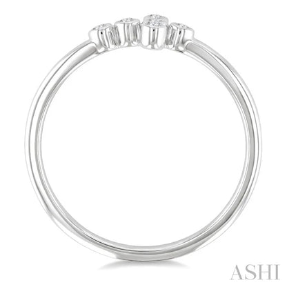 Bezel Cross Petite Diamond Fashion Ring