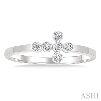 Bezel Cross Petite Diamond Fashion Ring