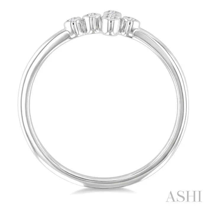 Bezel Cross Petite Diamond Fashion Ring