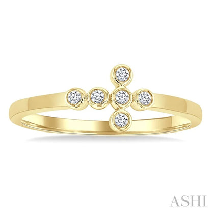 Bezel Cross Petite Diamond Fashion Ring