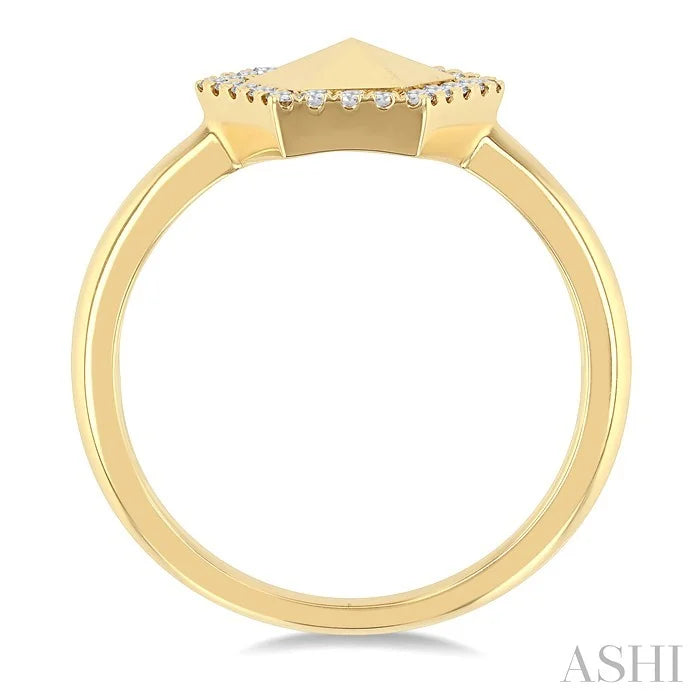 Hexagon Shape Diamond Fashion Ring