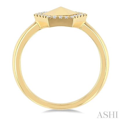 Hexagon Shape Diamond Fashion Ring