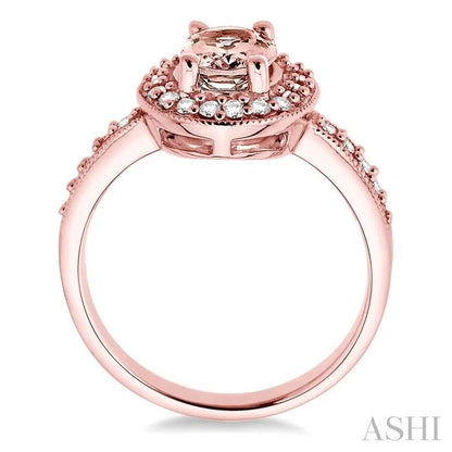 Oval Shape Gemstone & Halo Diamond Ring