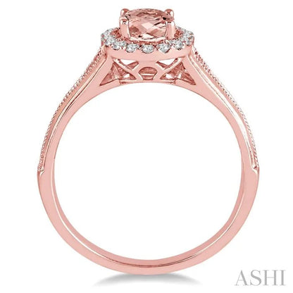 Oval Shape Gemstone & Halo Diamond Ring