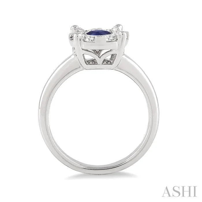 Round Shape Lovebright Gemstone & Diamond Ring