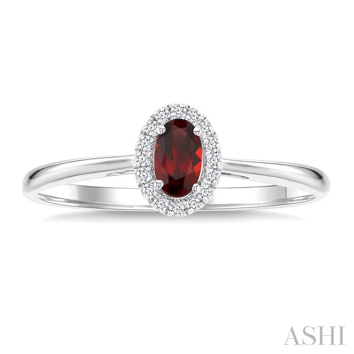 Oval Shape Gemstone & Halo Diamond Ring
