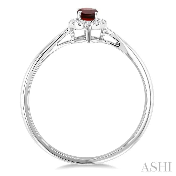 Oval Shape Gemstone & Halo Diamond Ring