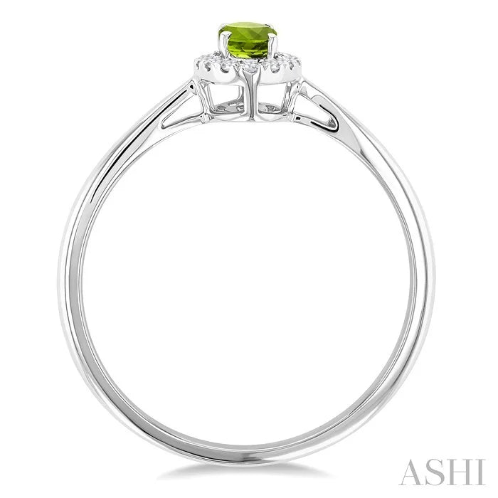 Oval Shape Gemstone & Halo Diamond Ring