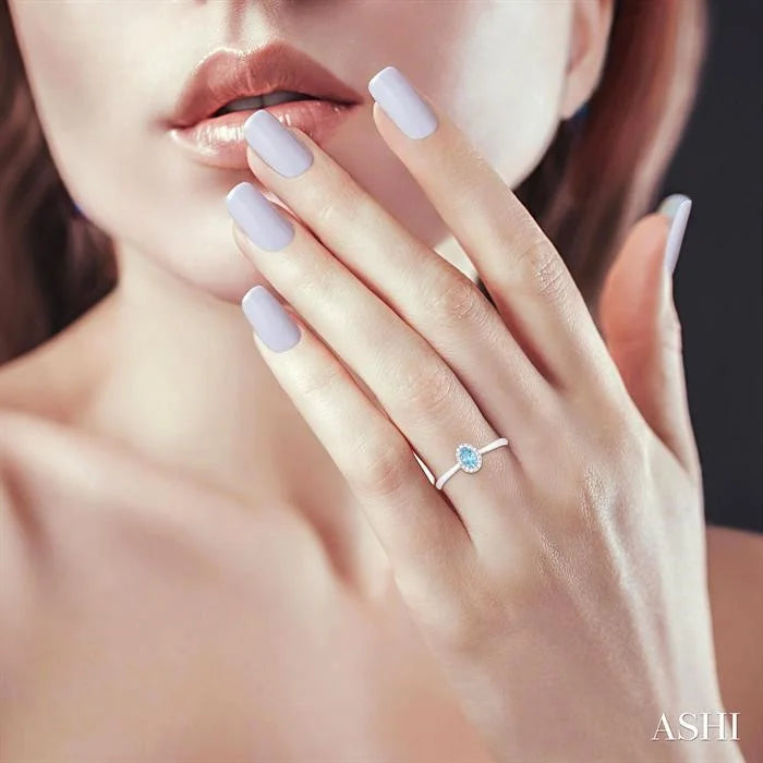 Oval Shape Gemstone & Halo Diamond Ring