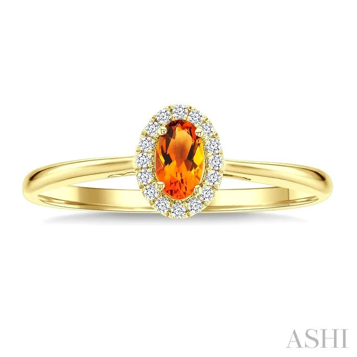 Oval Shape Gemstone & Halo Diamond Ring