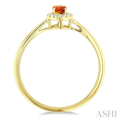 Oval Shape Gemstone & Halo Diamond Ring