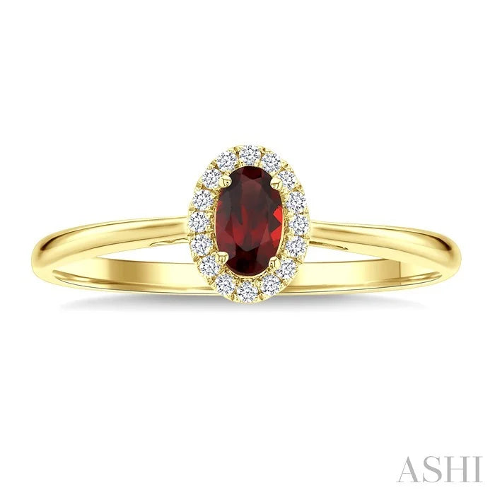 Oval Shape Gemstone & Halo Diamond Ring