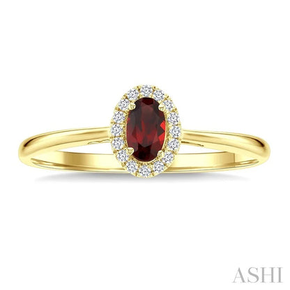 Oval Shape Gemstone & Halo Diamond Ring