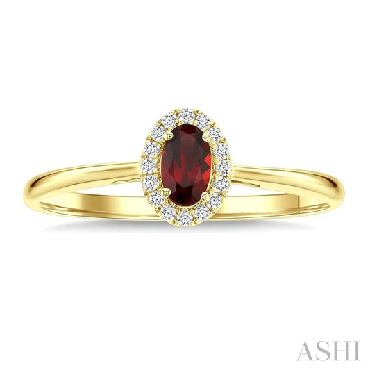 Oval Shape Gemstone & Halo Diamond Ring