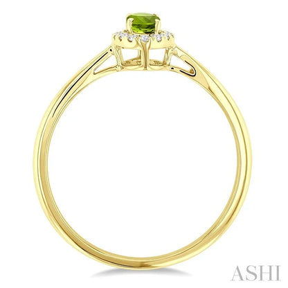 Oval Shape Gemstone & Halo Diamond Ring