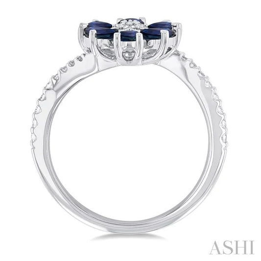 Blossom Pear Shape Gemstone & Diamond Ring