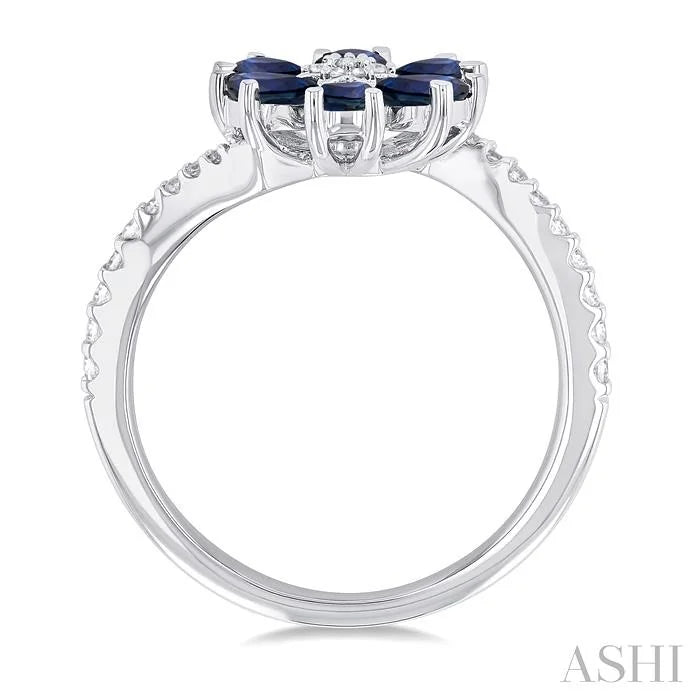 Blossom Pear Shape Gemstone & Diamond Ring