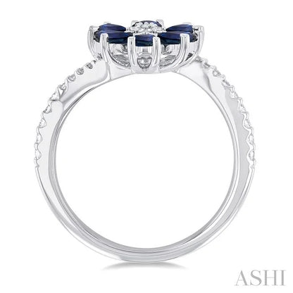 Blossom Pear Shape Gemstone & Diamond Ring