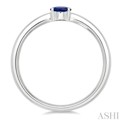 Oval Shape East-West Gemstone & Diamond Ring