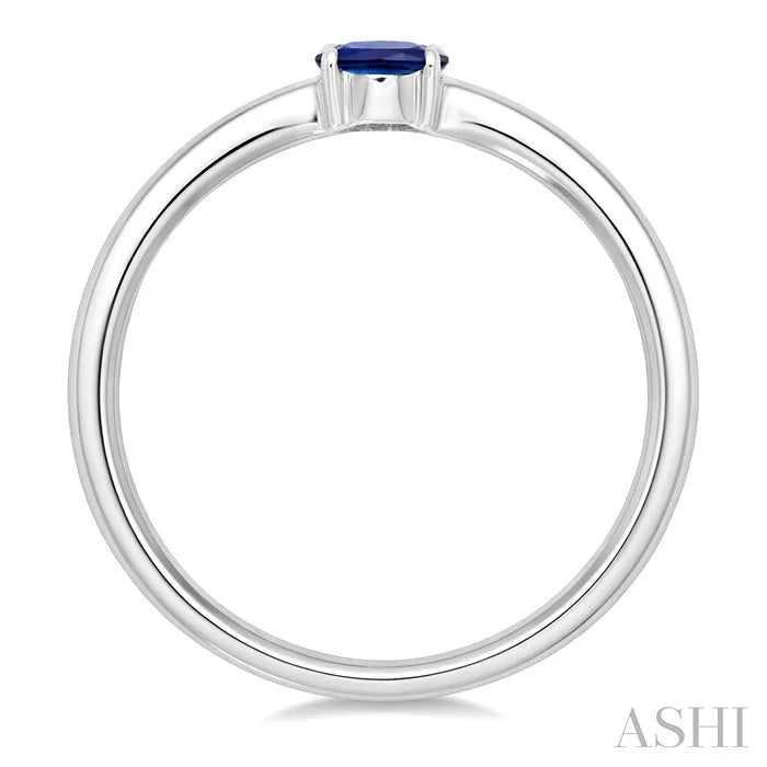 Oval Shape East-West Gemstone & Diamond Ring