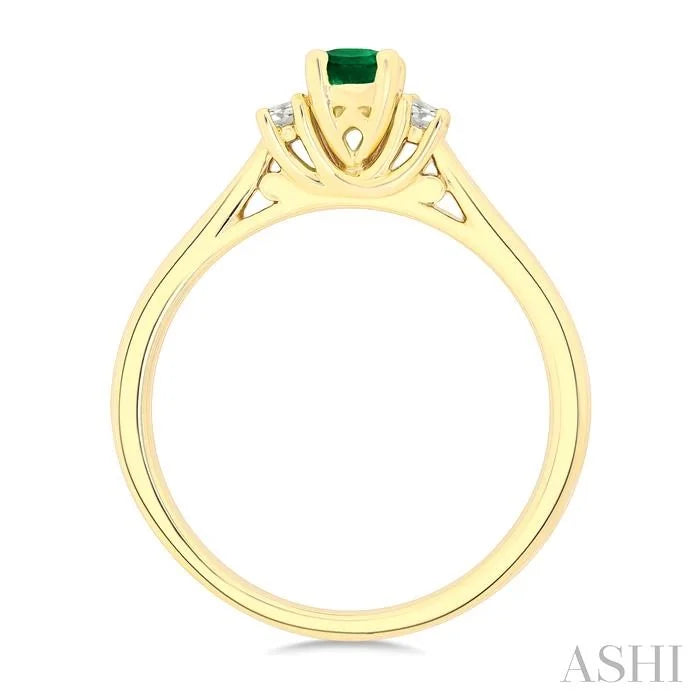 Oval Shape Gemstone & Diamond Ring