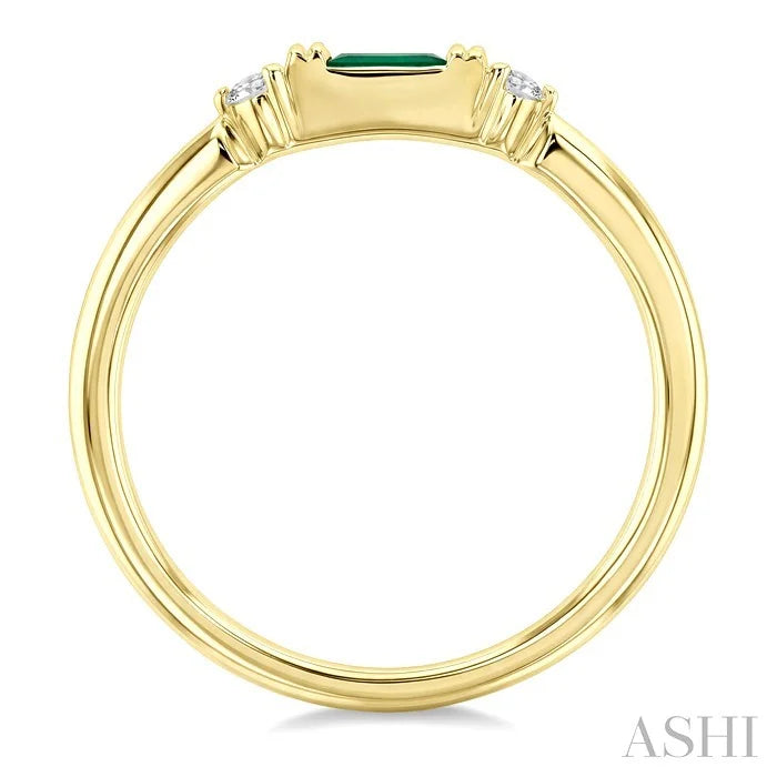 East-West Gemstone & Diamond Fashion Ring