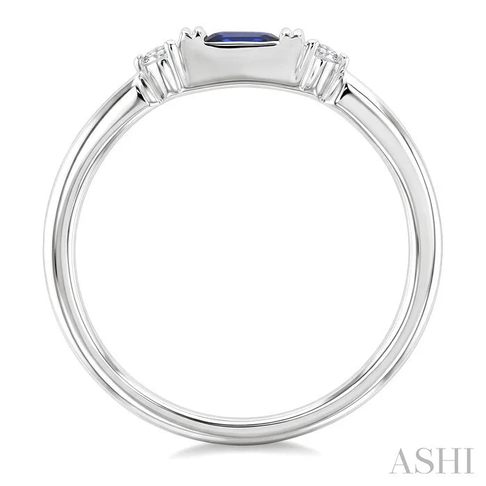 East-West Gemstone & Diamond Fashion Ring