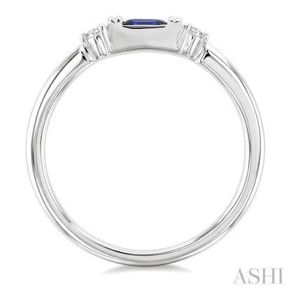 East-West Gemstone & Diamond Fashion Ring