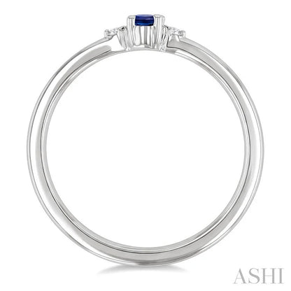 Oval Shape Gemstone & Petite Diamond Fashion Ring