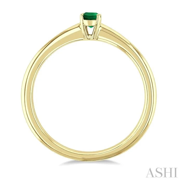 Oval Shape Gemstone Solitaire Ring