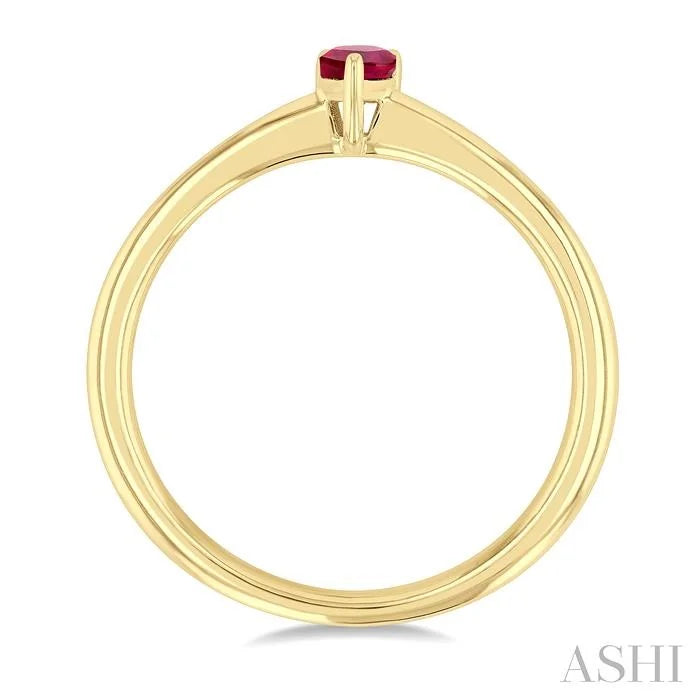 Pear Shape Gemstone Solitaire Ring