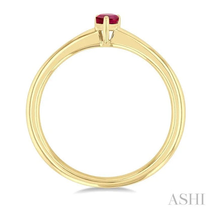 Pear Shape Gemstone Solitaire Ring