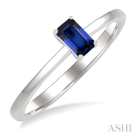 Emerald Shape Gemstone Solitaire Ring