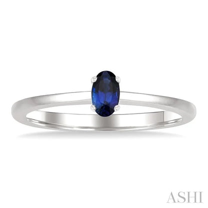Oval Shape Gemstone Solitaire Ring