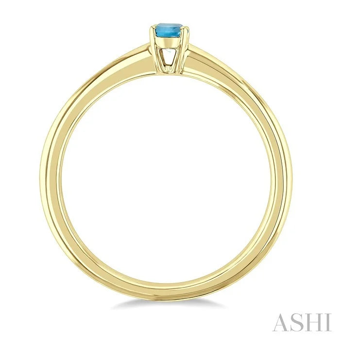 Oval Shape Gemstone Solitaire Ring