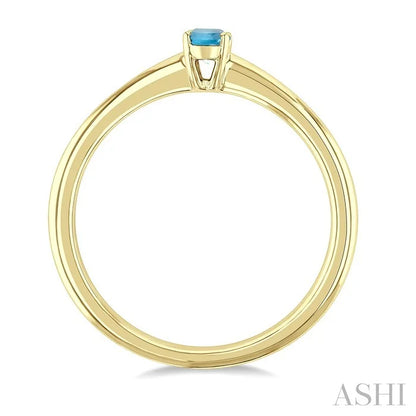 Oval Shape Gemstone Solitaire Ring
