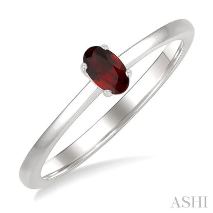 Oval Shape Gemstone Solitaire Ring