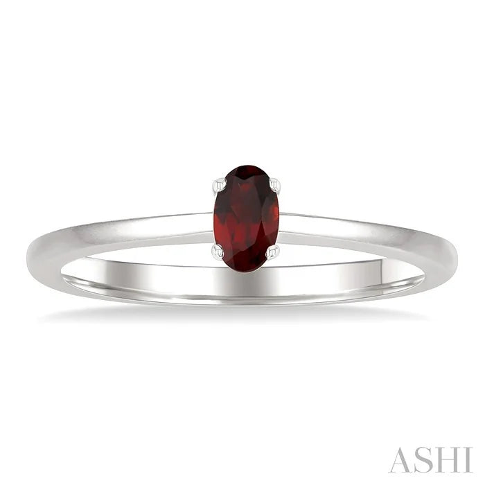 Oval Shape Gemstone Solitaire Ring