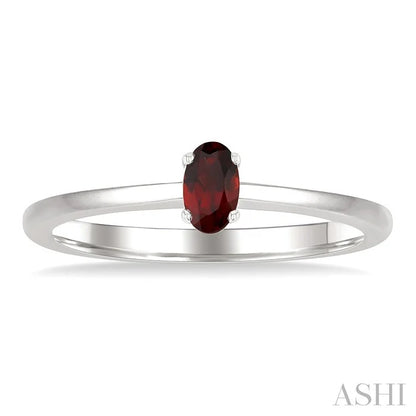 Oval Shape Gemstone Solitaire Ring
