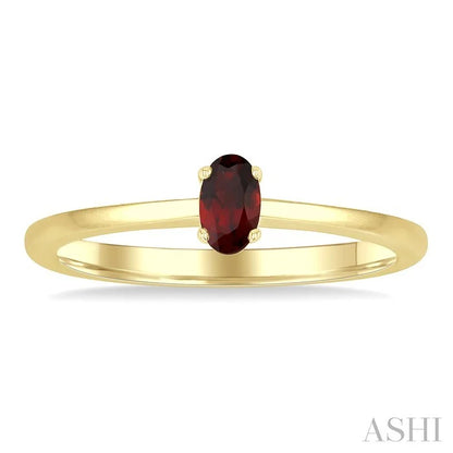 Oval Shape Gemstone Solitaire Ring
