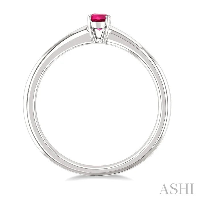 Oval Shape Gemstone Solitaire Ring
