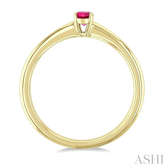 Oval Shape Gemstone Solitaire Ring