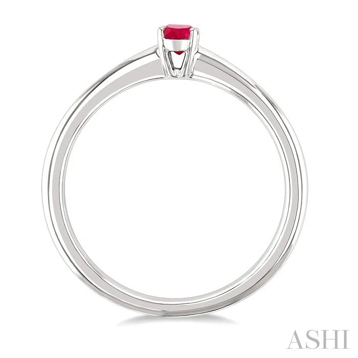 Oval Shape Gemstone Solitaire Ring