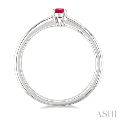 Oval Shape Gemstone Solitaire Ring