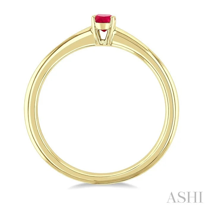 Oval Shape Gemstone Solitaire Ring