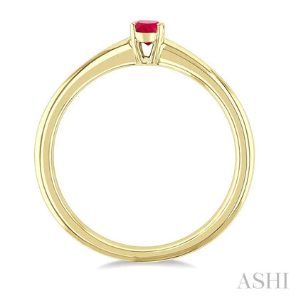 Oval Shape Gemstone Solitaire Ring