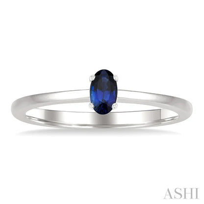 Oval Shape Gemstone Solitaire Ring