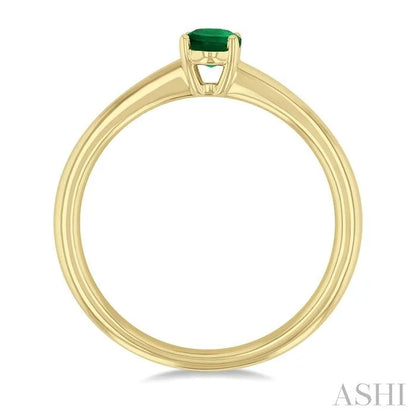 Oval Shape Gemstone Solitaire Ring